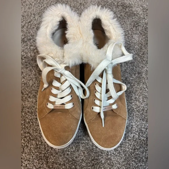 J Slides Mellia Suede Fur Platform Sneakers - Picture 3 of 5